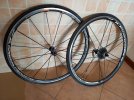 Vendo coppia ruote Campagnolo Shamal complete di pacco pignoni Campagnolo Chorus 11v.