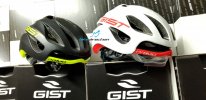 Casco Gist Primo bianco-rosso, nero giallo fluo