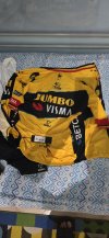 Completo estivo Jumbo Visma - Van Aert + maglia campione belga 2023 - tg. L