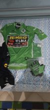 Completo estivo Jumbo Visma - Van Aert maglia verde Tour 2022 - tg. XL