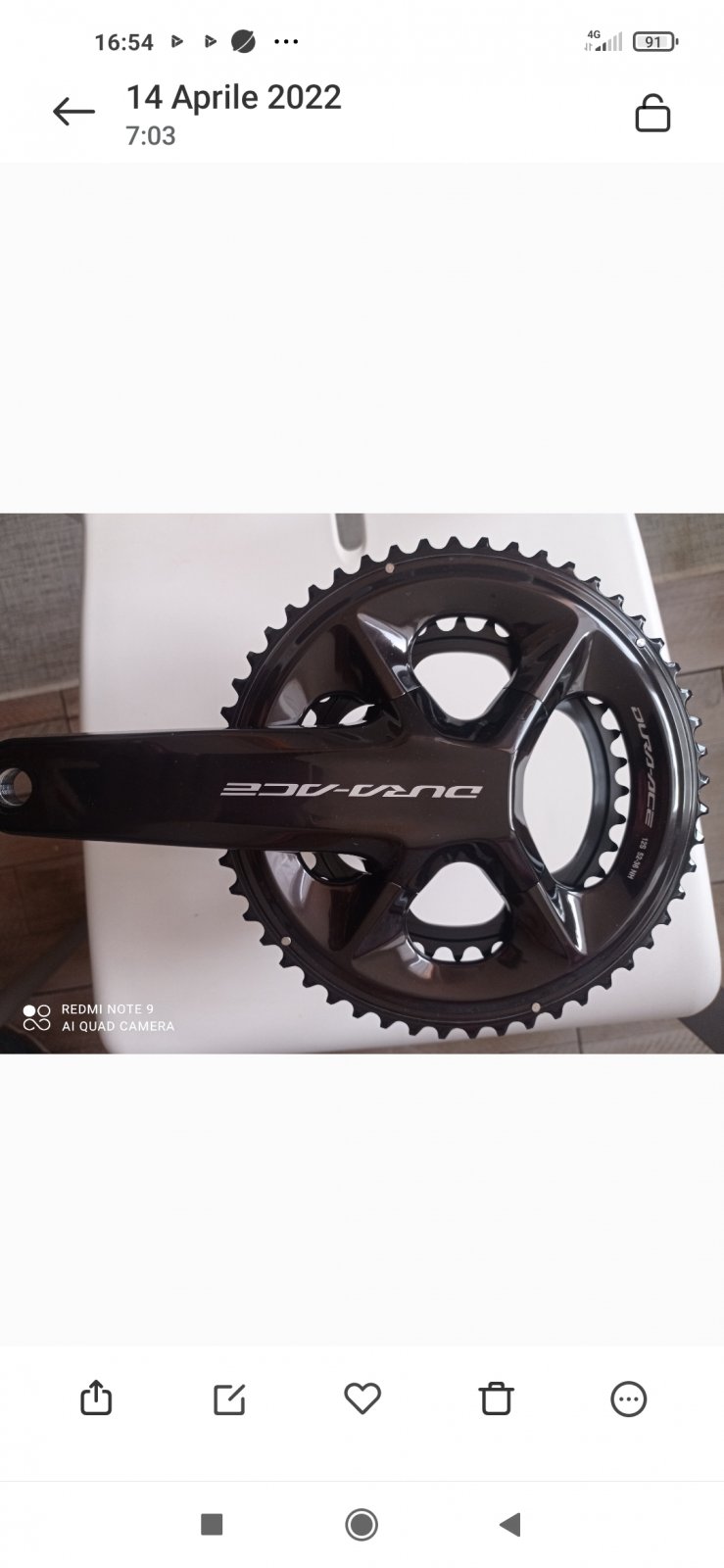 Guarnitura Shimano Dura Ace Nuovo Gruppo V Nuova Bdc Mag